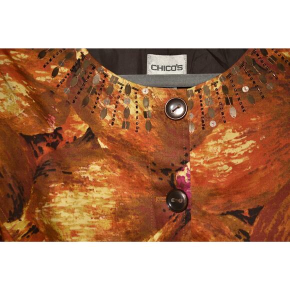 CHICO'S NEW $149 Embellished Neck Button Down Jacket Chico's 0 / US Small - Picture 3 of 4